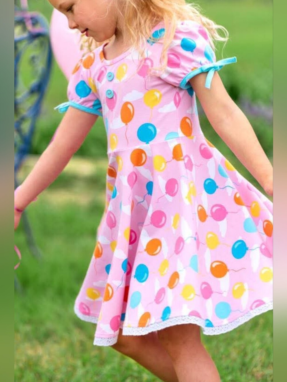 Eleanor Rose Hadlee birthday balloon celebration dress